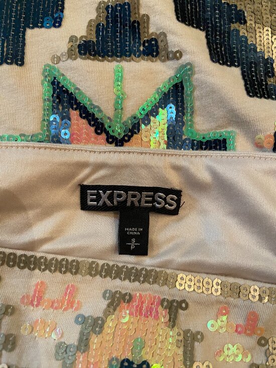 Express Aztec Sequin Mini Skit - Picture 11 of 11